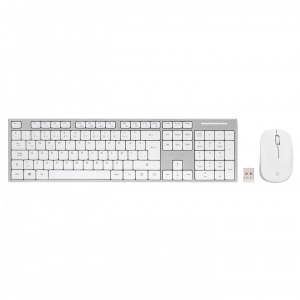 Everest KM-6063 Beyaz/Gri Kablosuz Q Multimedia Klavye + Mouse Set