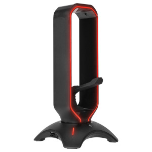 Rampage RM-H66 GUARD Siyah RGB Işıklı 2*Usb Port Kulaklık İçin Stand