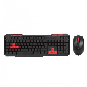 Everest KM-6825 Siyah Usb Kırmızı Tuşlu Türkçe Multimedia Klavye + Mouse Set ÜRÜN KODU 33573