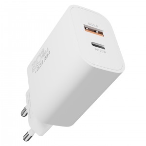 S-link SL-EC60 20W PD3.0/Quick Charge QC3.0 Type USB-C +USB A Hızlı Beyaz Ev Şarj Adaptörü