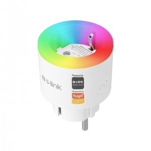 S-link SL-03 16A Akım Korumalı Akıllı Priz RGB Işıklı 2.4 G Wifi TUYA Destekli