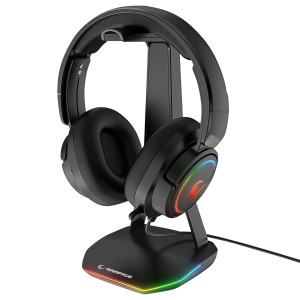 Rampage TOWER T14  RGB Işıklı 2*Usb Port Siyah Gaming Oyuncu Kulaklık Standı