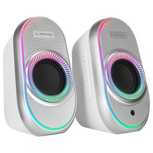 Rampage RMS-X3 2.0 6W Bluetooth Özellikli Beyaz Multimedia RGB Işıklı Gaming USB Speaker
