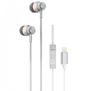 Hytech HY-XBK59 Beyaz iPhone Telefon Uyumlu Lightning Konnektörlü Metal Bluetooth Kulaklık