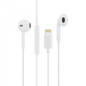 Asonic AS-XK100 Beyaz Lightning Konnektörlü Bluetooth Kablolu Kulak içi Mikrofonlu Kulaklık
