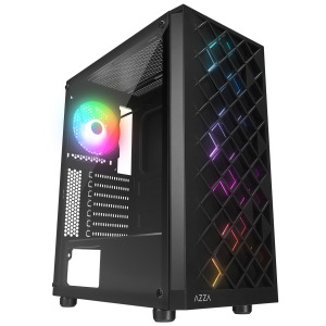 Rampage AZZA V1 600W 80 Plus Bronze Siyah 3*12CM Black+1* 12CM ARGB Fan ATX Mid-T Gaming Oyuncu Kasası
