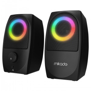 Mikado MD-90R 2.0 5W * 2 Siyah RGB 2.0 Gaming Speaker
