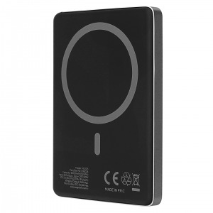 S-link MG105 5000mAh PD20W Magsafe 15W Kablosuz Type-C Gri Taşınabilir Metal Şarj Cihazı Powerbank