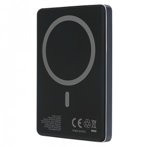 S-link MG105 5000mAh PD20W Magsafe 15W Kablosuz Type-C Mavi Taşınabilir Metal Şarj Cihazı Powerbank
