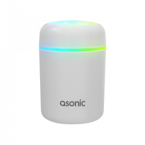 Asonic HN22 Matte Beyaz 2W 300ML kapasiteli 4 Saat Çalışabilir RGB Mini Oda Nemlendirici